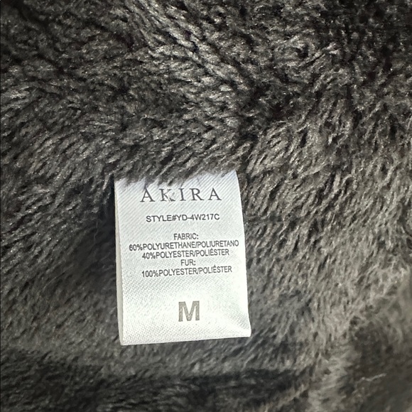 AKIRA BABY IT'S COLD OUTSIDE FUR TRIM MOTO HI LOW BELT MEDIUM EXCELLENT - Picture 10 of 10